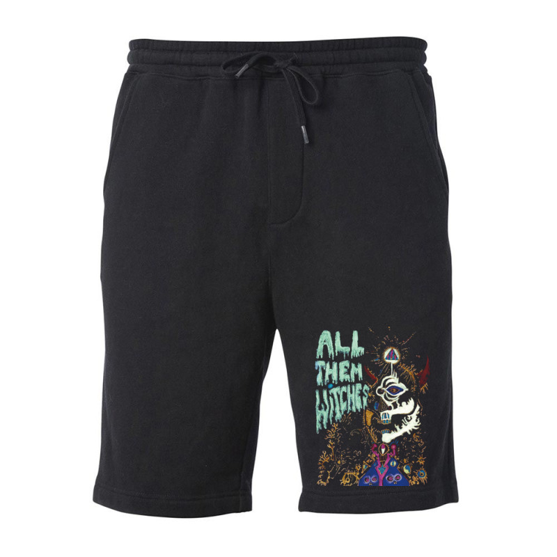 All Them Witches Horror Halloween Fleece Short by sporewashory | Artistshot