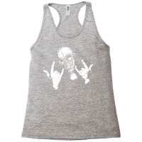 Devil Horns (white Version) Racerback Tank | Artistshot