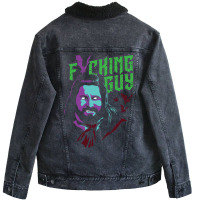 Fricking Guy Unisex Sherpa-lined Denim Jacket | Artistshot