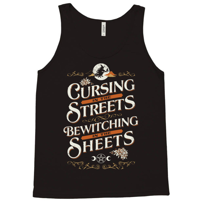 Cursing In The Streets   Vintage Funny Witch Typog Tank Top by lyxellseradjq | Artistshot