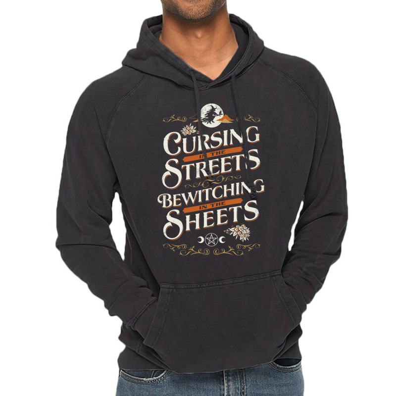 Cursing In The Streets   Vintage Funny Witch Typog Vintage Hoodie by lyxellseradjq | Artistshot