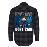 Diver Hair Dont Care Scuba Diving Diver Nostalgia Flannel Shirt | Artistshot