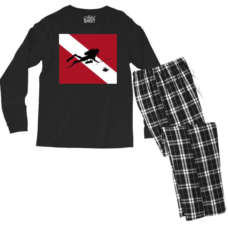 Caribbean Lionfish Hunter Girl Men's Long Sleeve Pajama Set | Artistshot