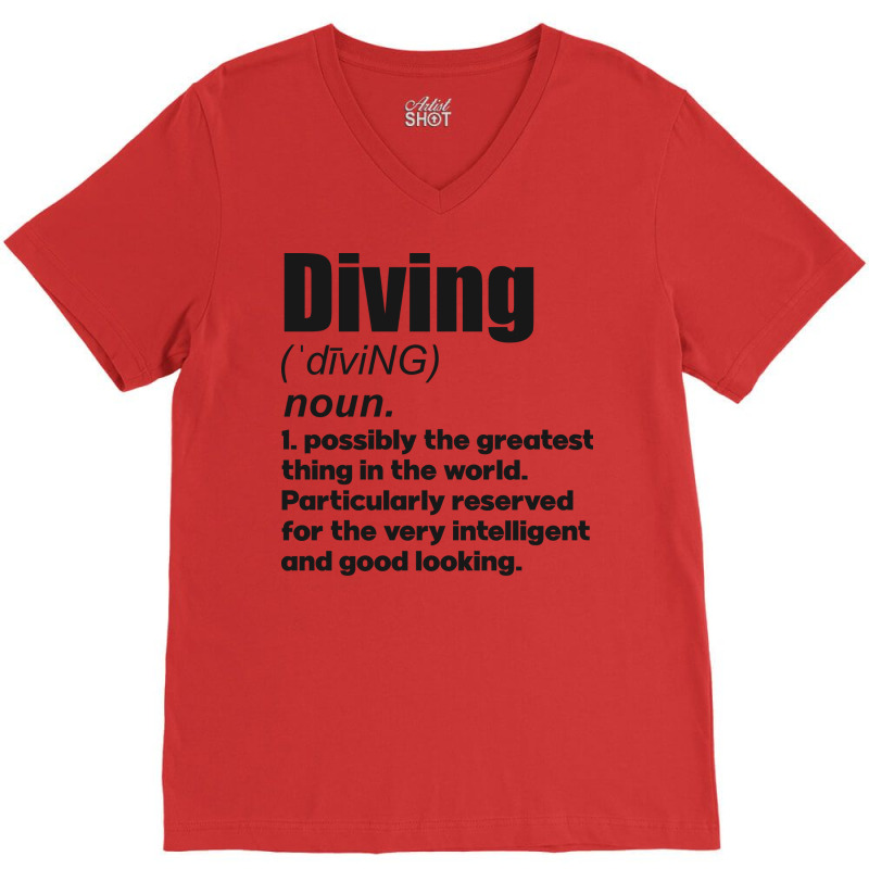 Diving Girl Coach Gift Perfect Present For Mother V-neck Tee | Artistshot