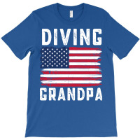 Diving Grandpa American Flag July 4th Hippie T-shirt | Artistshot