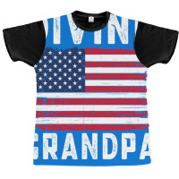 Diving Grandpa American Flag July 4th Hippie Graphic T-shirt | Artistshot