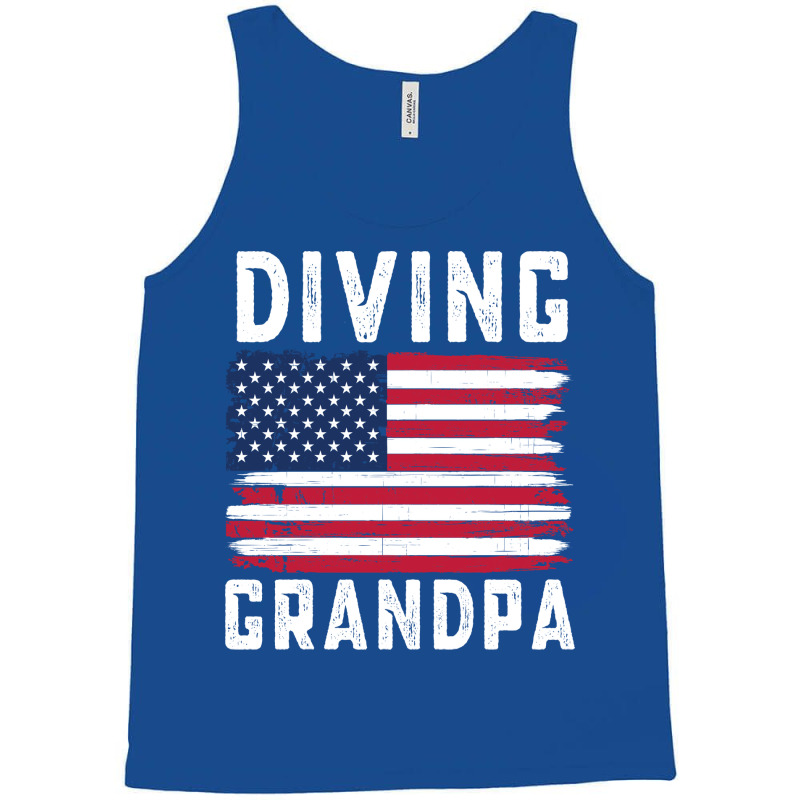 Diving Grandpa American Flag July 4th Hippie Tank Top | Artistshot