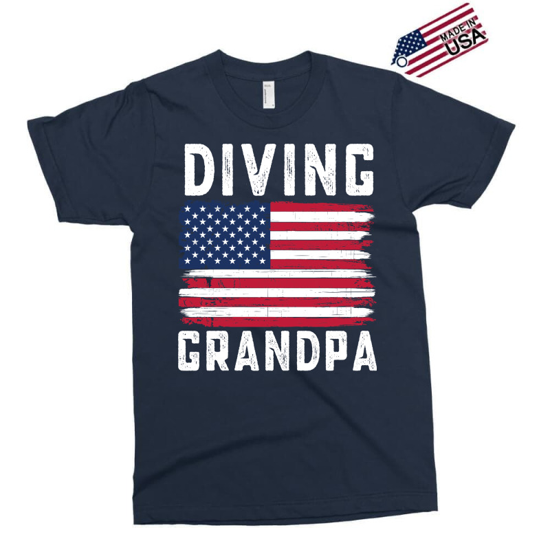 Diving Grandpa American Flag July 4th Hippie Exclusive T-shirt | Artistshot