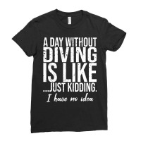 Diving Funny Sports Gift Idea Vintage Ladies Fitted T-shirt | Artistshot