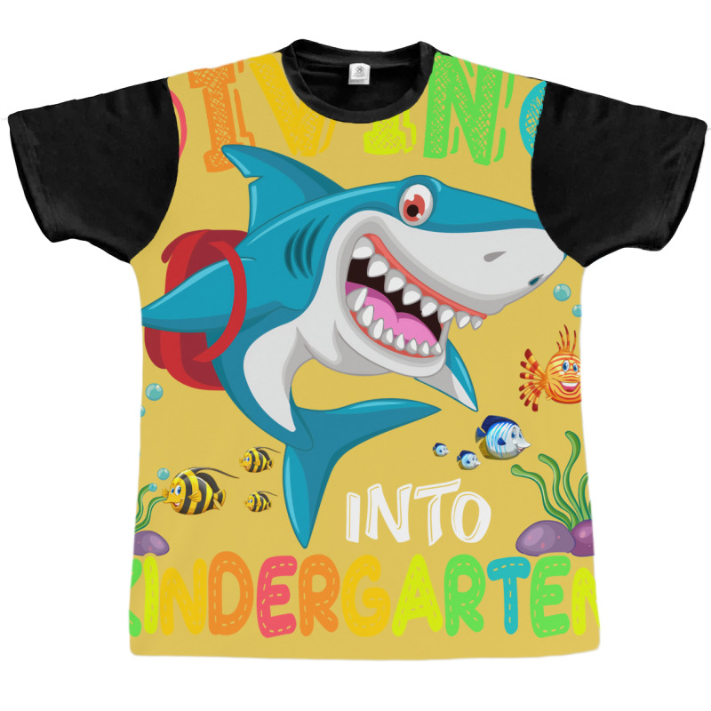 Diving Into Kindergarten Shark Back To School Humo Graphic T-shirt by laihanmoratx | Artistshot