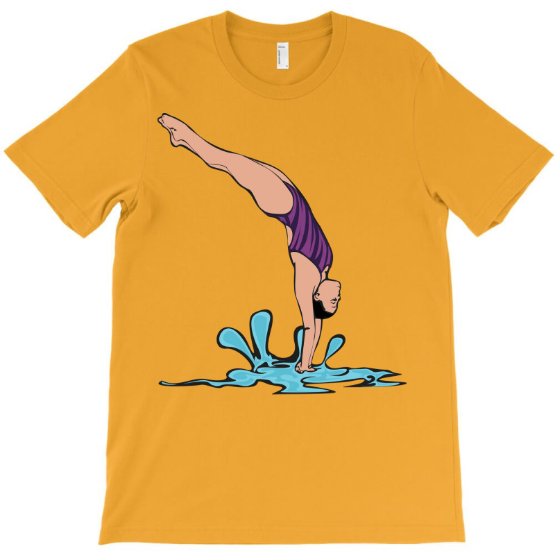 Diving Diver Yellow T-shirt | Artistshot