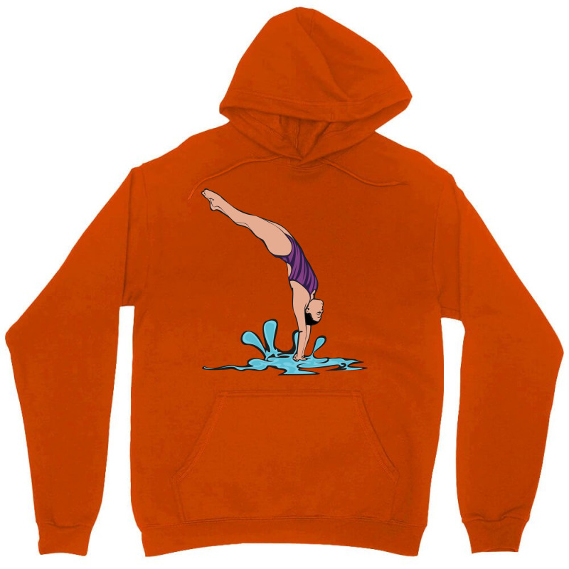 Diving Diver Yellow Unisex Hoodie | Artistshot