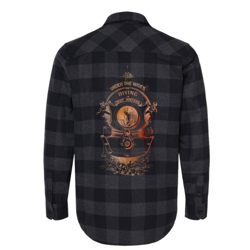 Diving In Deep Waters In Rust Humor Flannel Shirt | Artistshot