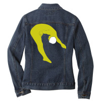 Diving Sport Yellow Ladies Denim Jacket | Artistshot