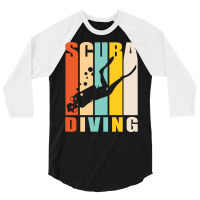 Scuba Diving Vintage  Aesthetic 3/4 Sleeve Shirt | Artistshot