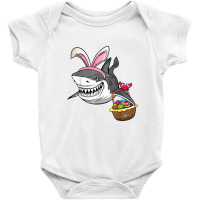 Cool Easter Shark Easter Basket Bunny Ears Happy E Baby Bodysuit | Artistshot