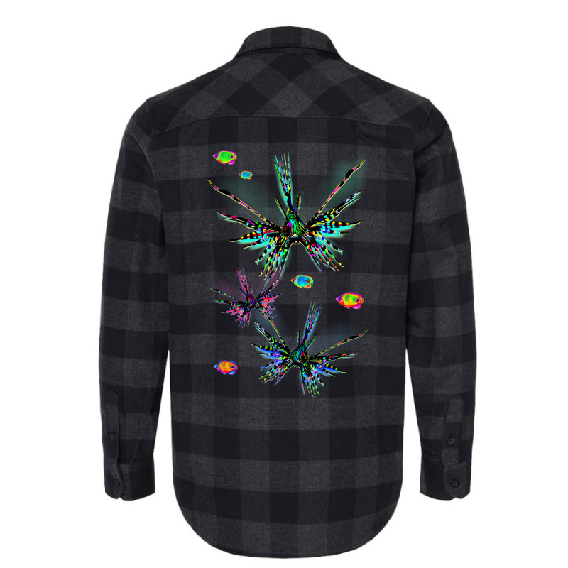 Lionfish Psychedelic Parade Hippie Girl Flannel Shirt | Artistshot