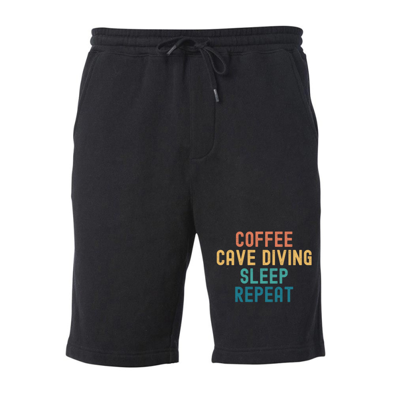 Coffee Cave Diving Sleep Repeat Funny Cave Diving Fleece Short by tanuskrego | Artistshot