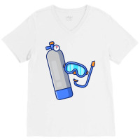 Diving Cartoon Trending V-neck Tee | Artistshot