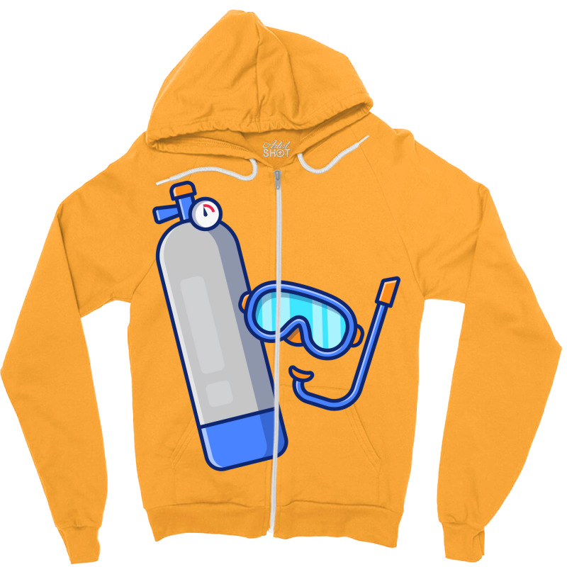 Diving Cartoon Trending Zipper Hoodie by tanuskrego | Artistshot