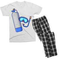 Diving Cartoon Trending Men's T-shirt Pajama Set | Artistshot