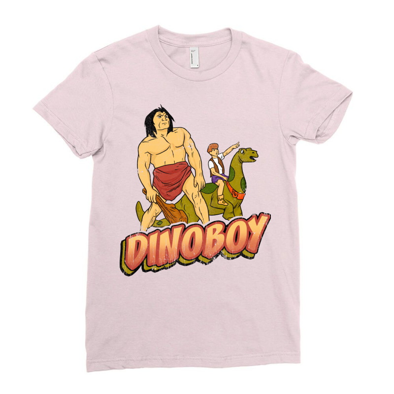 Distressed Dino Boy Ladies Fitted T-Shirt by zaheretippanp | Artistshot