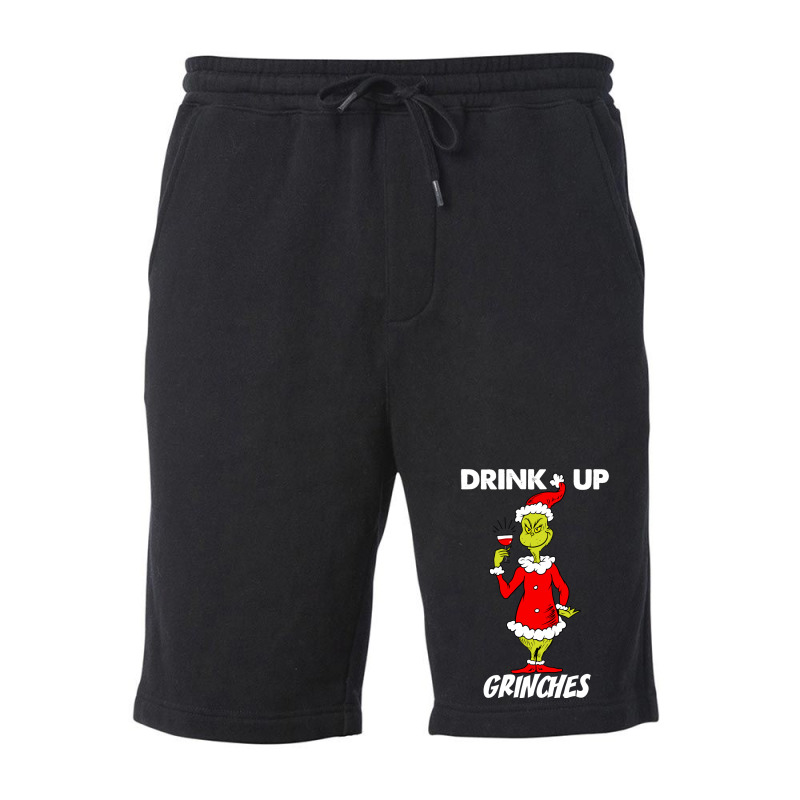 Drink Up Grinches Fleece Short by megannukunug | Artistshot