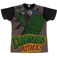 Distressed Dinosaurs Attack Graphic T-shirt | Artistshot