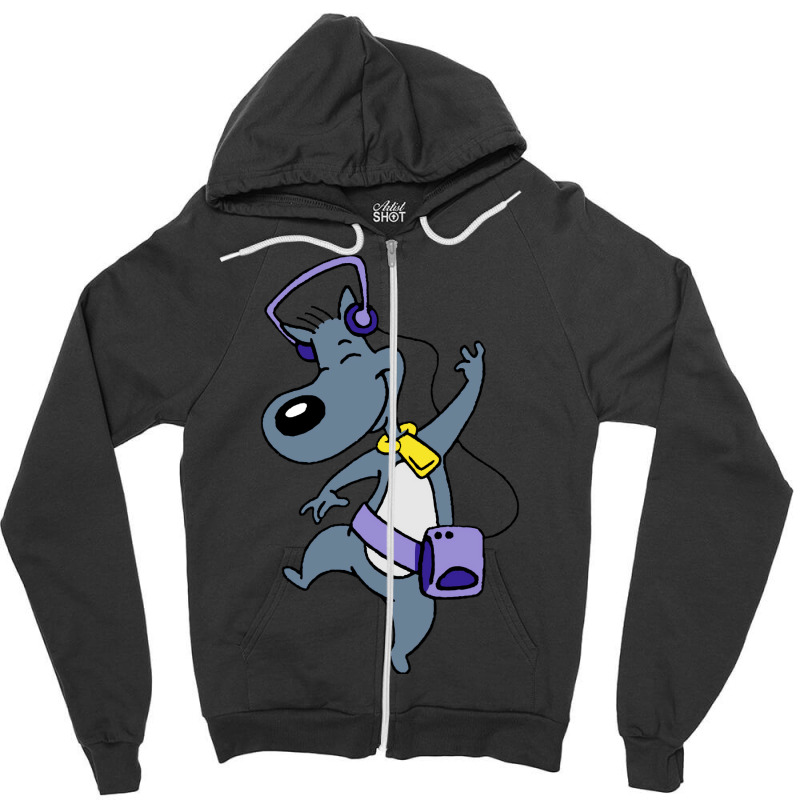 Doug   Porkchop Zipper Hoodie | Artistshot