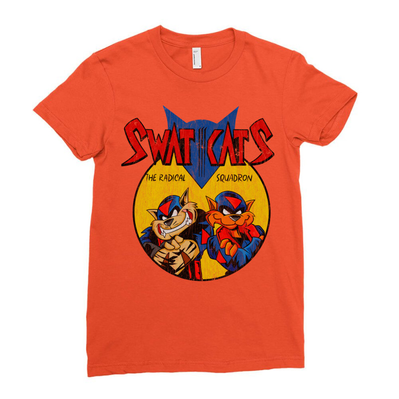 Distressed Swat Kats Ladies Fitted T-Shirt by zaheretippanp | Artistshot