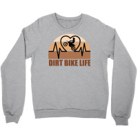 Dirt Bike Heartbeat Stars Crewneck Sweatshirt | Artistshot