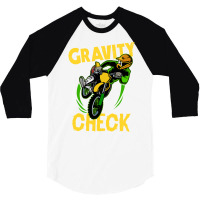 Funny Dirt Bike Out Motocross Gift Gravity Check D 3/4 Sleeve Shirt | Artistshot