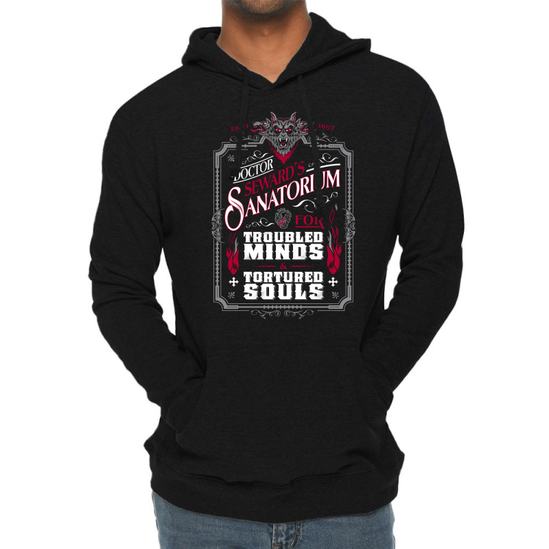 Dr Seward's Sanatorium   Dracula   Vintage Victori Lightweight Hoodie | Artistshot