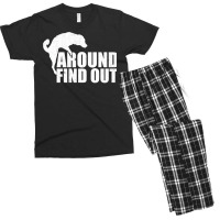 Dog F Around Find Out Men's T-shirt Pajama Set | Artistshot