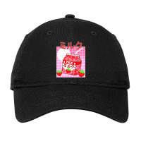 Cute Strawberry Milk Pink Japanese Retro 90s Adjustable Cap | Artistshot