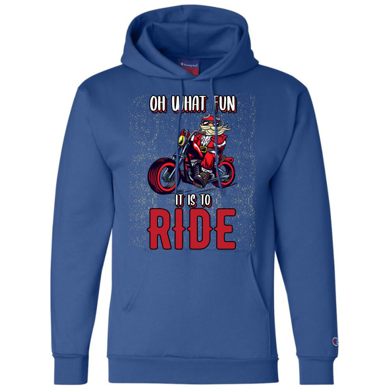 Christmas Biker Santa Claus Motorcycle Boy Champion Hoodie | Artistshot