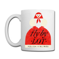 Fly By Lot Polish Airline   Faded Vintage Style (1 Coffee Mug | Artistshot