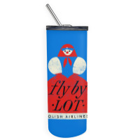 Fly By Lot Polish Airline   Faded Vintage Style (1 Skinny Tumbler | Artistshot