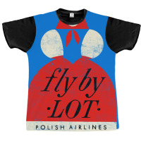 Fly By Lot Polish Airline   Faded Vintage Style (1 Graphic T-shirt | Artistshot