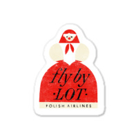 Fly By Lot Polish Airline   Faded Vintage Style (1 Sticker | Artistshot