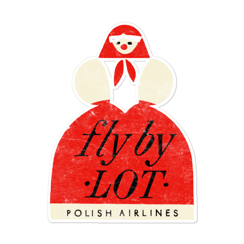 Fly By Lot Polish Airline   Faded Vintage Style (1 Sticker | Artistshot