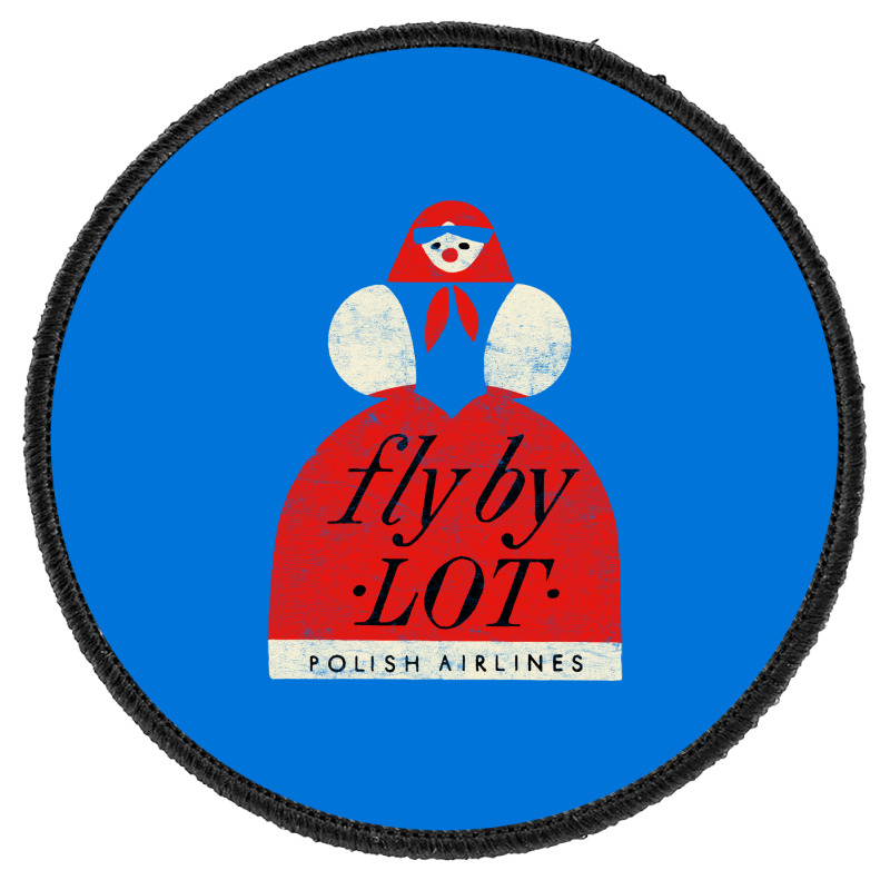 Fly By Lot Polish Airline   Faded Vintage Style (1 Round Patch | Artistshot