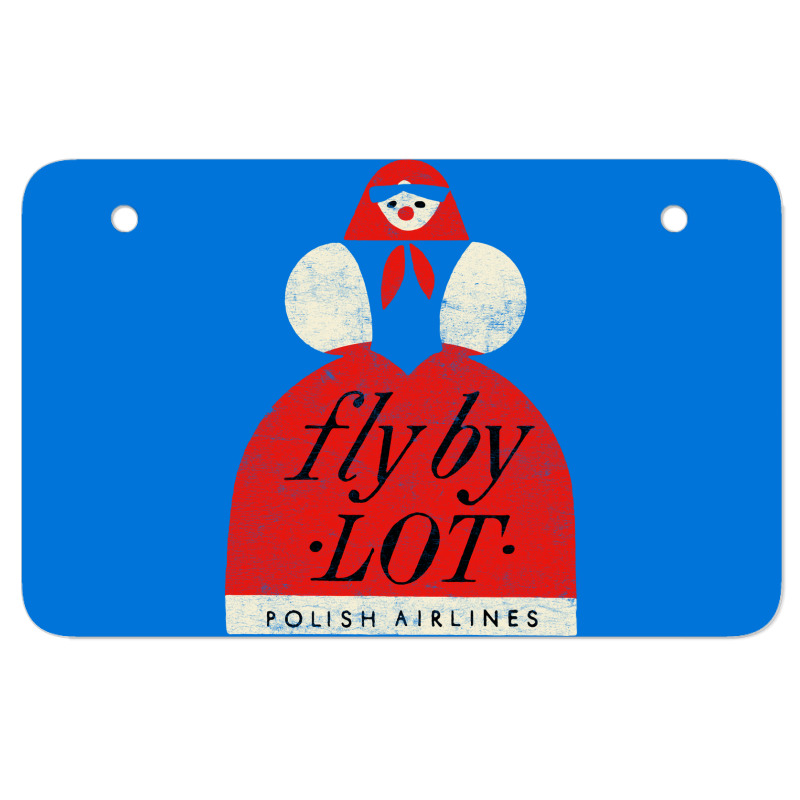 Fly By Lot Polish Airline   Faded Vintage Style (1 Atv License Plate | Artistshot