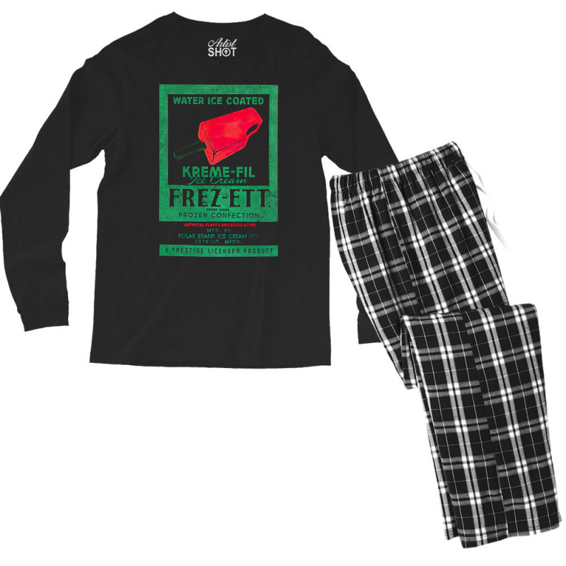 Frez Ett     Retro 70s Popsicle Aesthetic Men's Long Sleeve Pajama Set | Artistshot