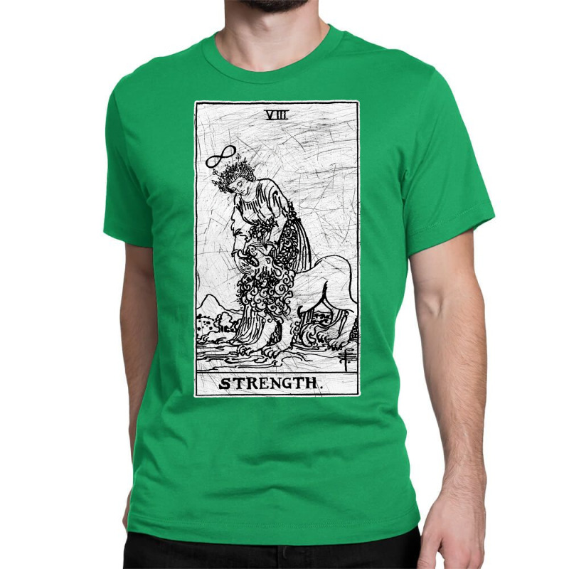 Strength Tarot Card   Major Arcana   Fortune Telli Classic T-shirt by igzyinalday | Artistshot