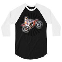 Dirt Bike Jump Or Motocross Jump Mx Or Motorcycle 3/4 Sleeve Shirt | Artistshot