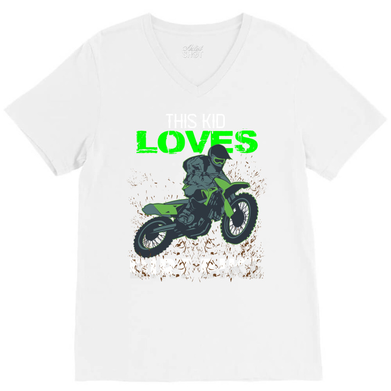 Youth Motorcross Boys Dirt Bike Trending V-neck Tee | Artistshot