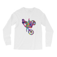 Motocross Racing Watercolor Art Summer Long Sleeve Shirts | Artistshot