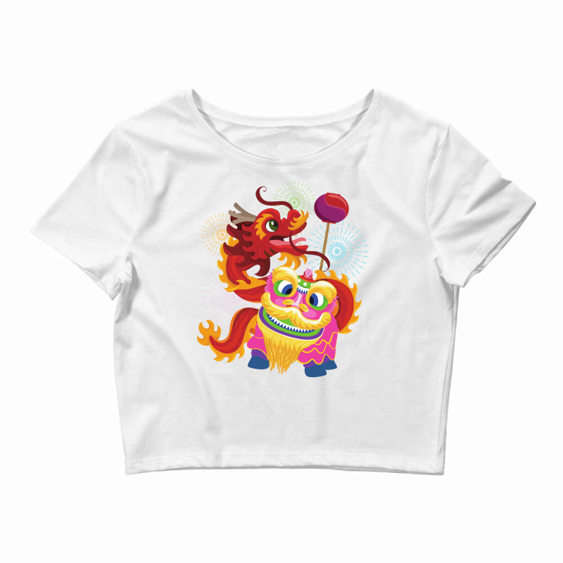 Lion And Dragon Dance Crop Top by akinwanaroa4 | Artistshot