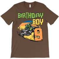 9 Year Old Dirt Bike Birthday Party Motocross Mx 9 T-shirt | Artistshot